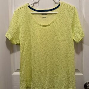Columbia Women's bright Yellow sports sheer Top large